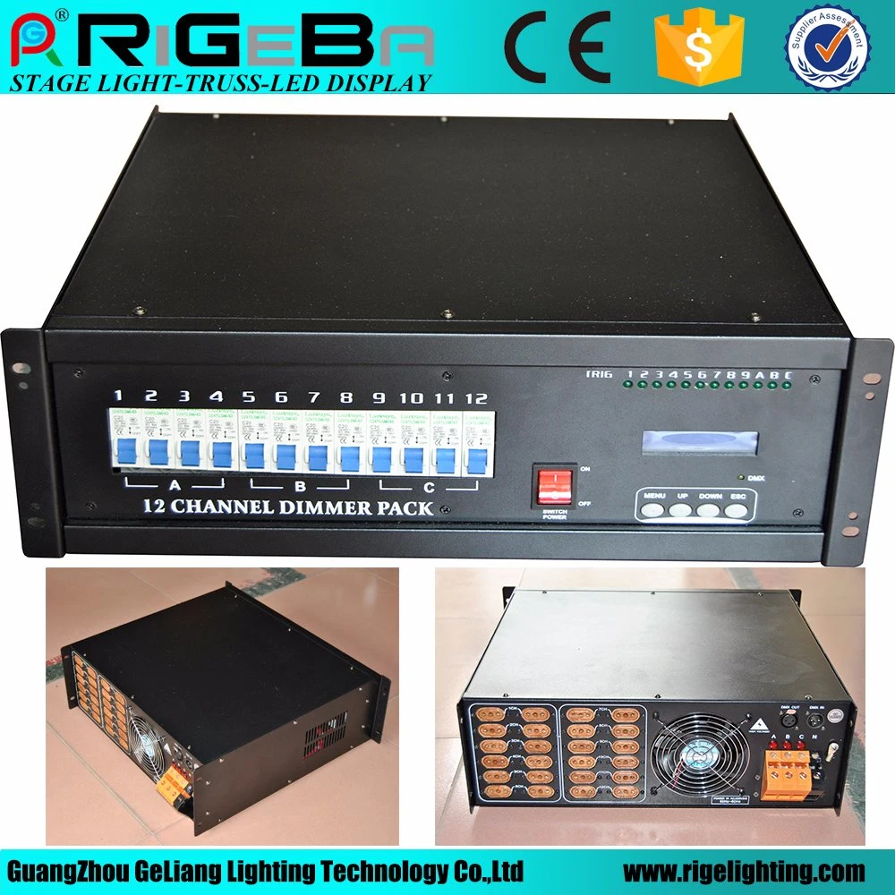 Hot Selling LED Stage Lighting Control Product 12CH 4kw Digital Dimmer Pack