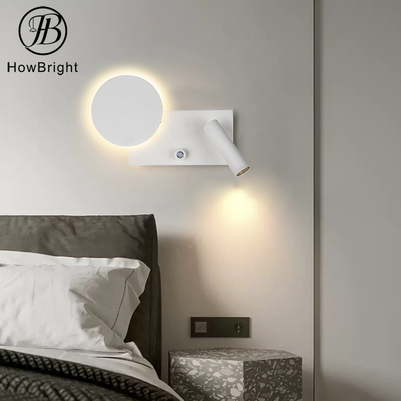 LED Dimmable Wall Light Fixtures Acrylic Backlight LED Wall Lamp Circular Lighting