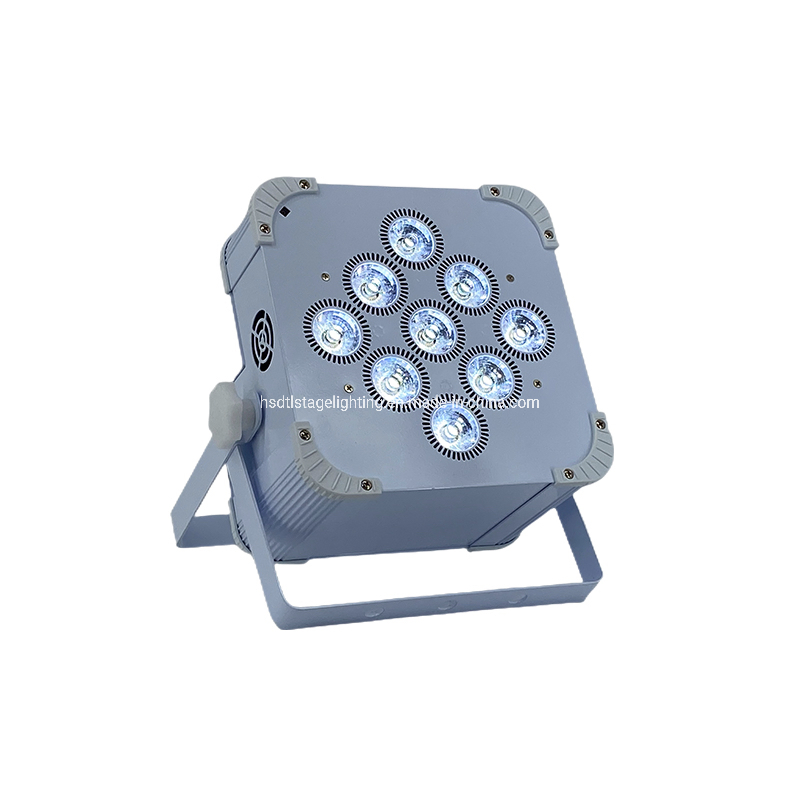 DJ Lights China Factory 9PCS 18W RGBWA UV 6 in 1 Wireless Control LED Flat PAR Can Battery Stage Lights LED Lighting