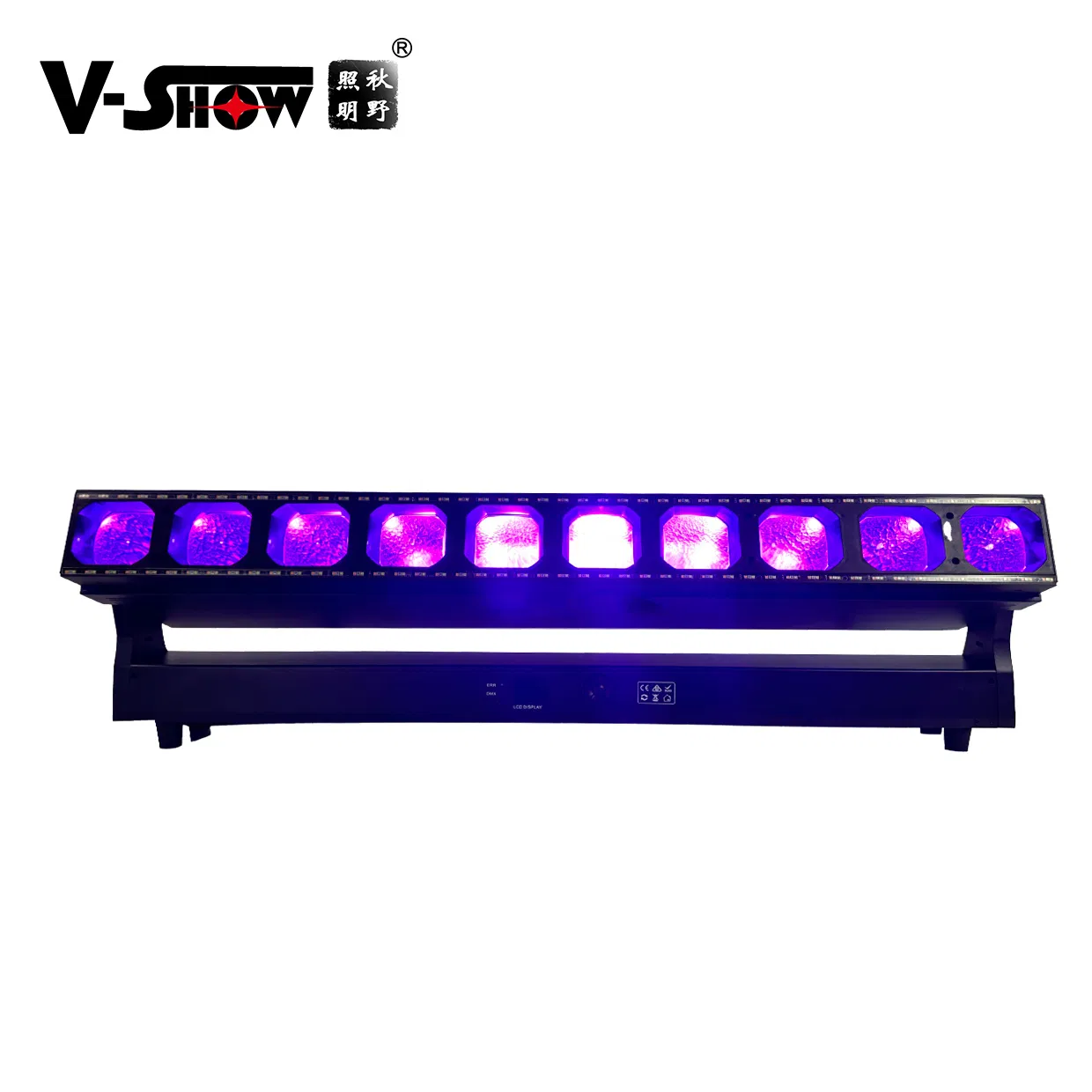 Vshow B1060s 10PCS 60W LED RGBW Wash Zoom Moving Bar and Strobe Line Stage Light for DJ Disco Concert