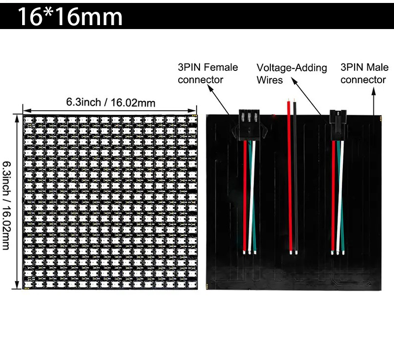 Wholesale Digital Addressable DC5V IP20 Ws2812 RGB LED Pixel Matrix Panel Stage Strip Light