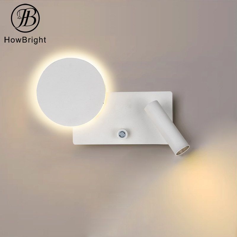 LED Dimmable Wall Light Fixtures Acrylic Backlight LED Wall Lamp Circular Lighting