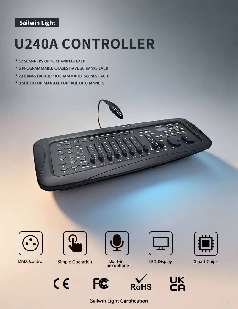 Stage Lighting Console View 2