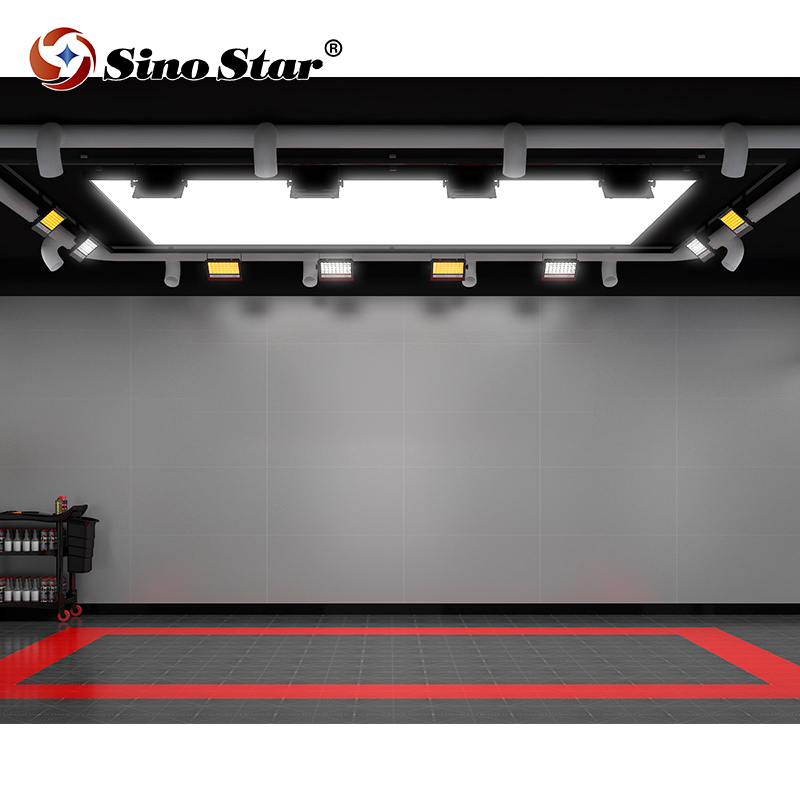 Professional Drawing Design and Custom Logo 2.4*4.8m LED Ceiling Panels Fixtures for The Car Polishing and Coating Booth