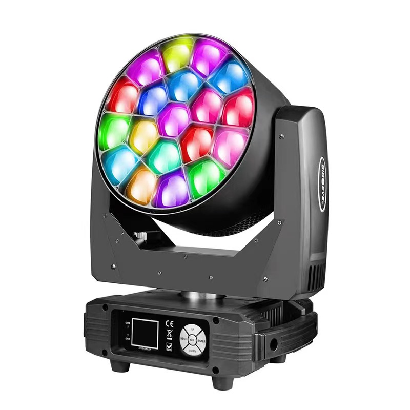 Stage Light Big Bee Eye 19*15W Clay Paky Pixel DJ Disco Wedding Party LED Moving Head Beam Wash Zoom Light