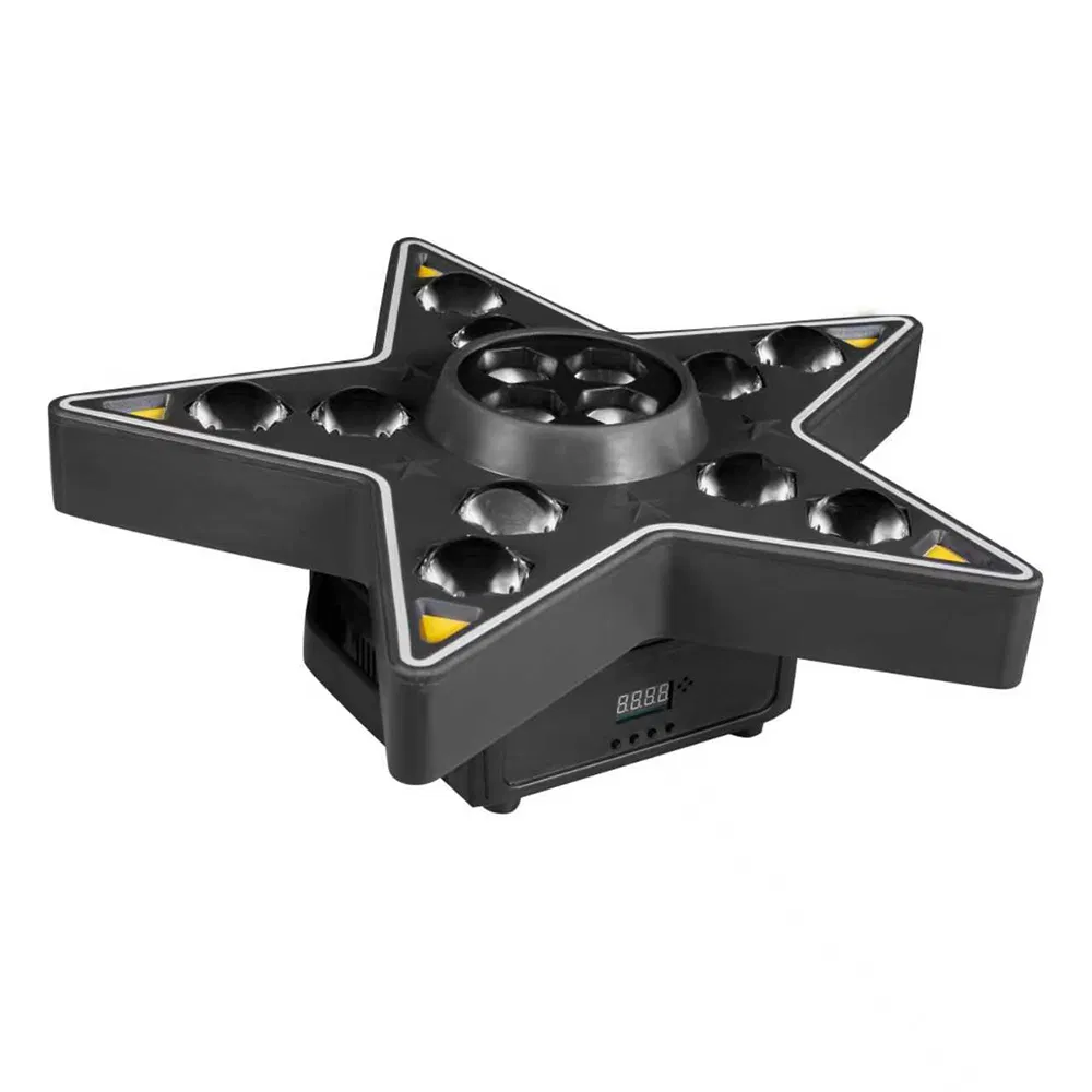 Lighting Products 4PCS*10W+10PCS 4in1+5PCS*5W Gold+98PCS*0.2W 3535 RGB DJ Disco Effect LED Star Beam Moving Head Stage Light