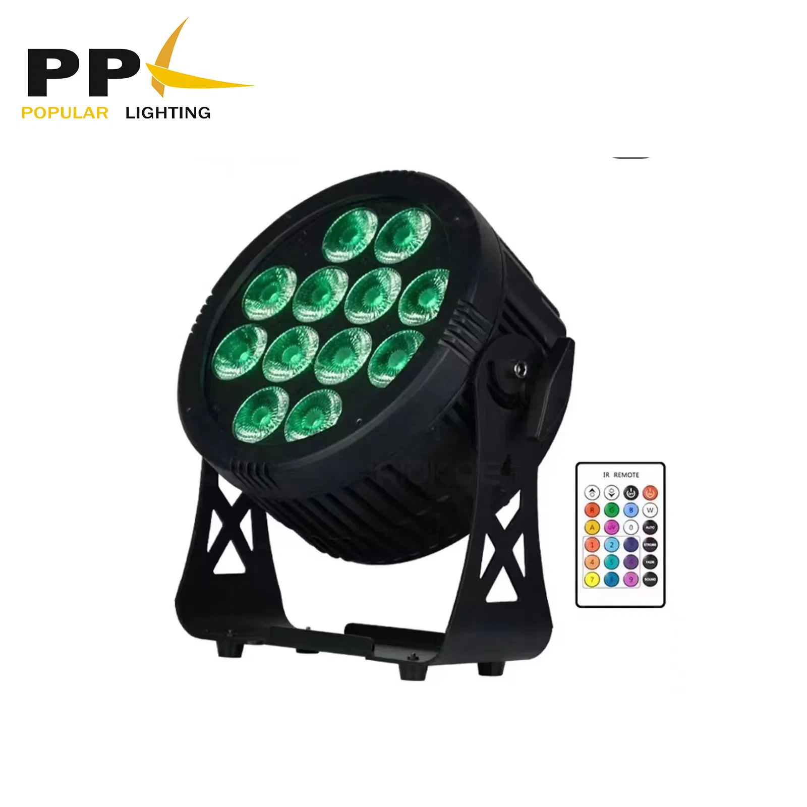 Outdoor 12PCS 18W Rgbwauv 6in1 IP66 Stage Lights PAR Can Uplights Wireless WiFi Battery LED PAR Light