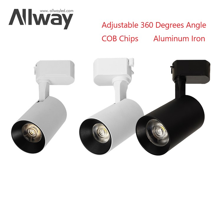 Allway Adjustable Spot Light Track Lamp Ceiling Downlight Stage Showroom Lighting COB LED Track Spotlight