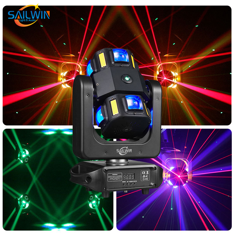 Sailwin Factory Wind Fire Wheel LED Arm Lamp Red Green Laser Moving Head Light Party Lights Laser Stage Lamp DJ