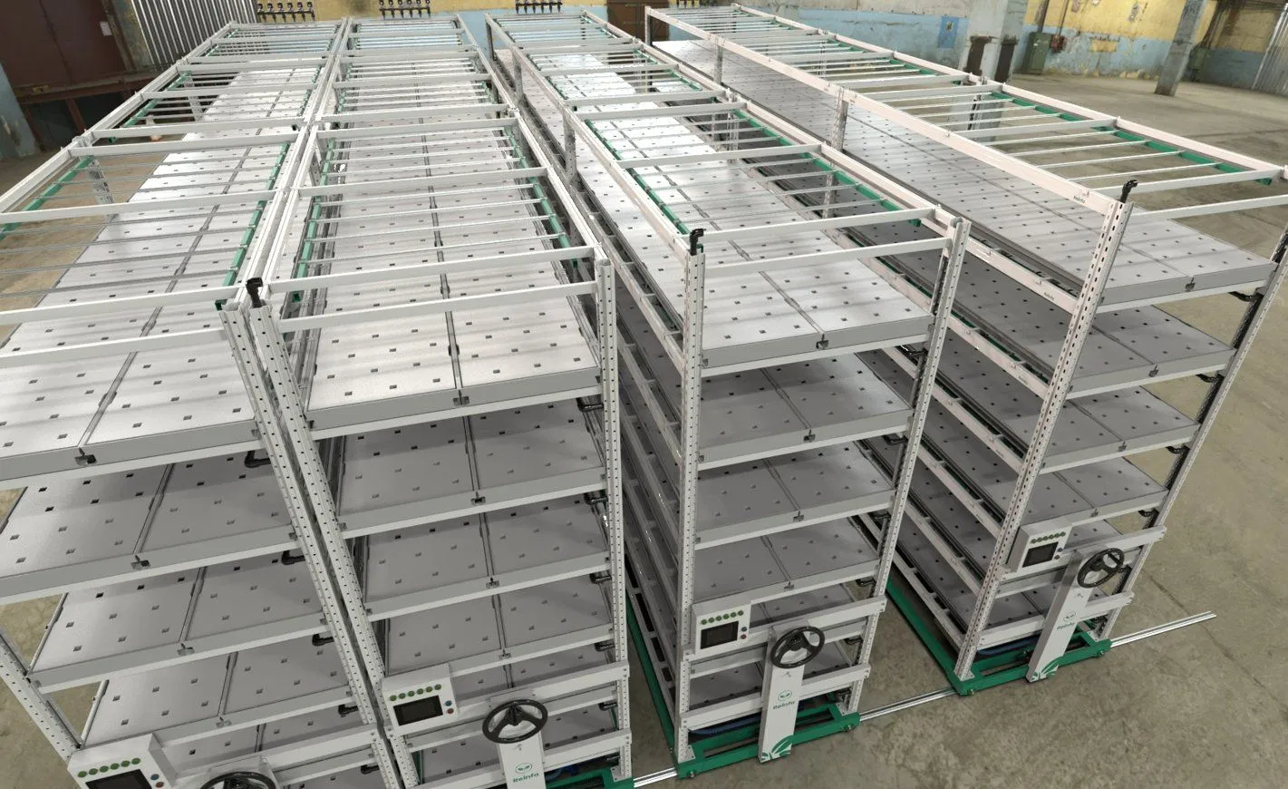 Reinfa Smart Vertical Hydroponics Farming Equipment-Lettuce Cultivation System with LED Lighting