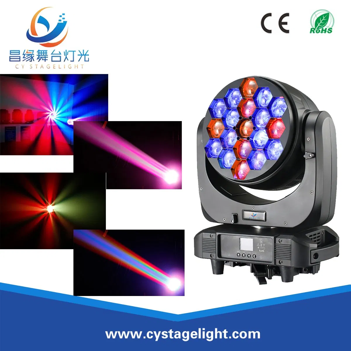 K10 Bee Eye 19X40W Beam+Wash+Zoom Moving Head LED Stage Light