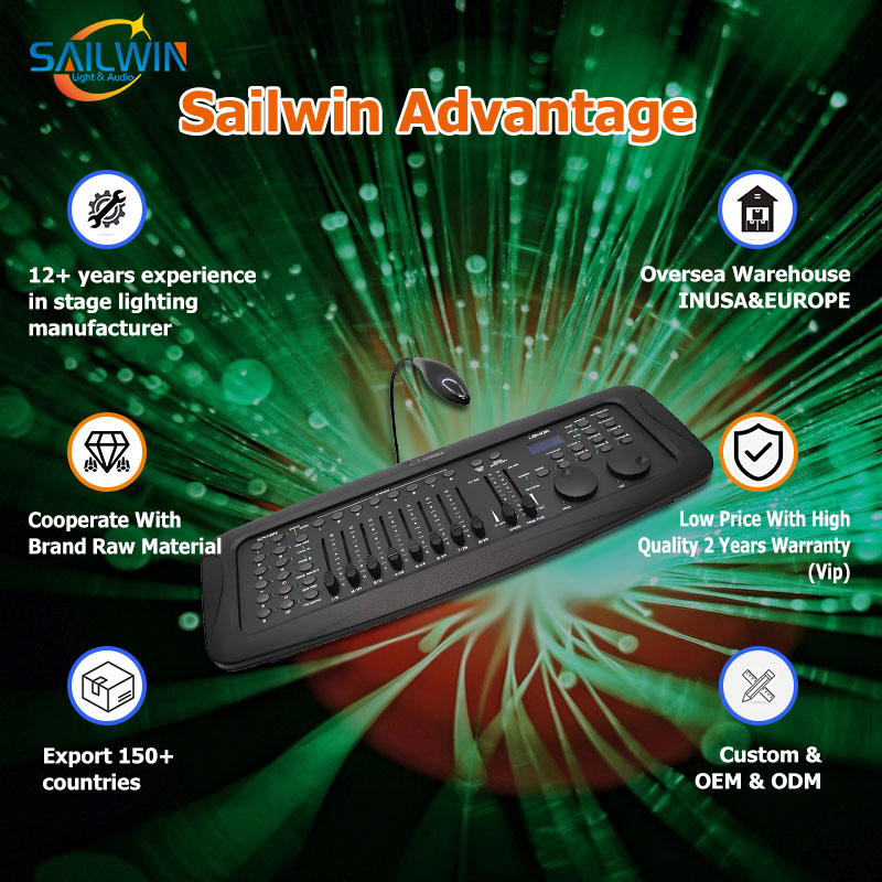 DMX Control 240A Controller Stage Lighting Console for Stage Light Event Shows Night