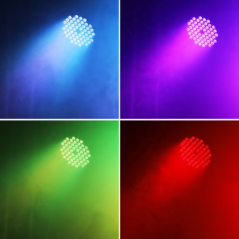 Sound Activated Remote Control DJ Disco Bar Party Stage Lighting RGB DMX512 54 LED PAR Lights