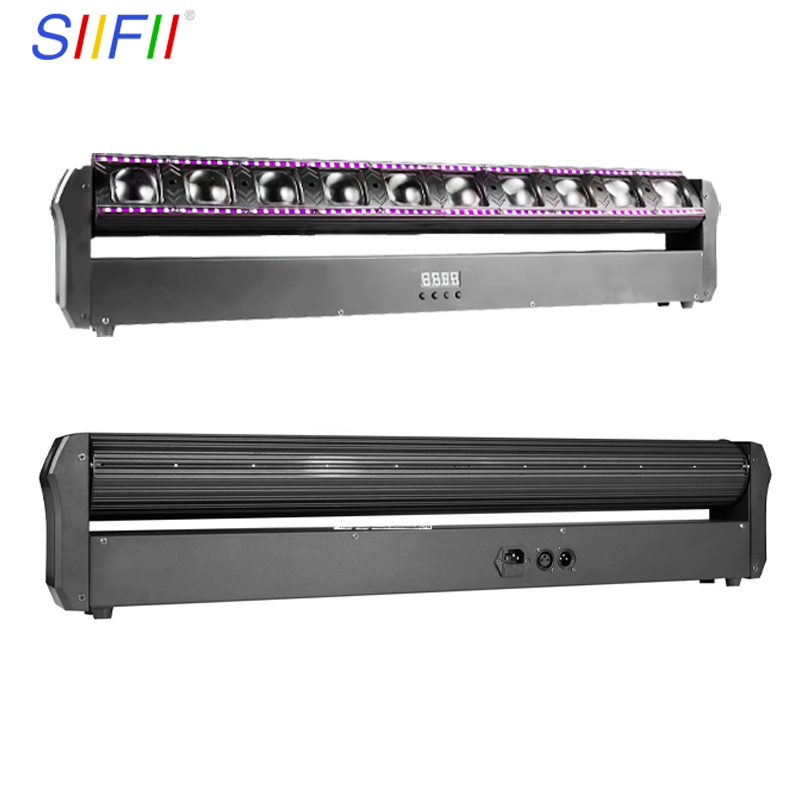 LED 10X30W RGBW Beam Wash Zoom Moving Head Light with Strip and Fan Cooling Protection Strobe DJ Light Linear Beam Fixture for Stage Events