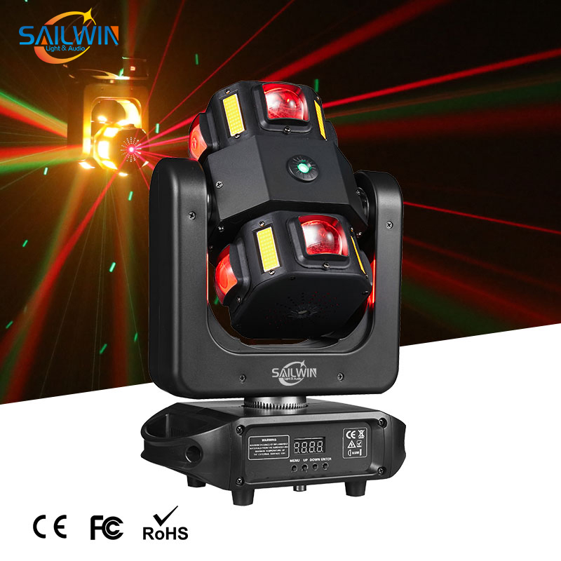 Sailwin Factory Wind Fire Wheel LED Arm Lamp Red Green Laser Moving Head Light Party Lights Laser Stage Lamp DJ