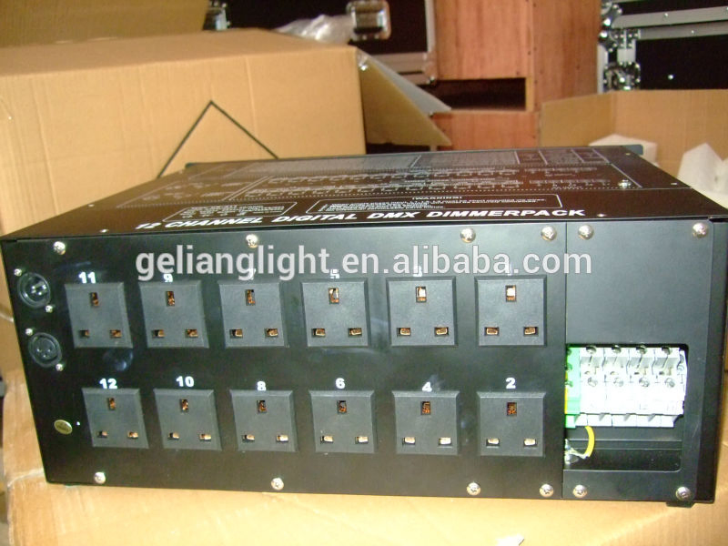 Hot Selling LED Stage Lighting Control Product 12CH 4kw Digital Dimmer Pack