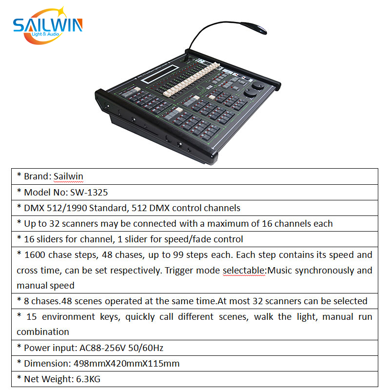 Stage Equipment Console DMX Controller Intelligent Hannel Lighting Console Digital Stage Smart Lighting Controller
