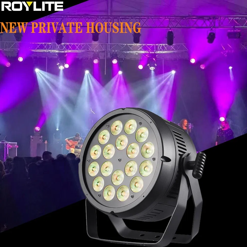 18PCS 10W DMX Controlled LED DJ Disco PAR Can up Light Stage Lights