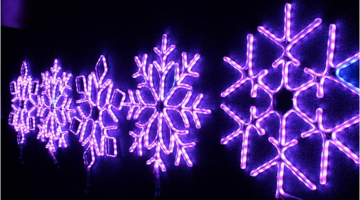 LCL Christmas Customized Outdoor Hanging Decorative Stage DMX RGB Snowflake Strip Light LED