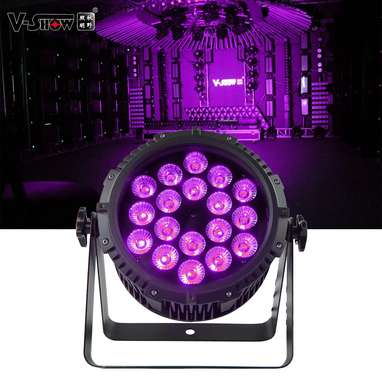 V-Show 18*18W RGBWA+UV LED IP65 PAR Light for DJ and Stage Use in Show PAR Light Show