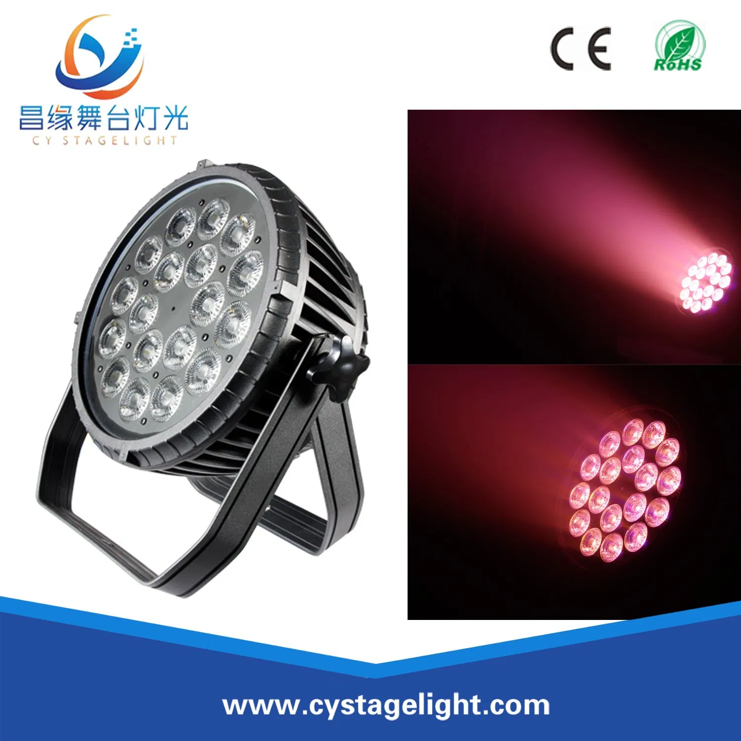 Rgbawuv 6in1 18*12W LED Outdoor Stage PAR Lighting for Concert