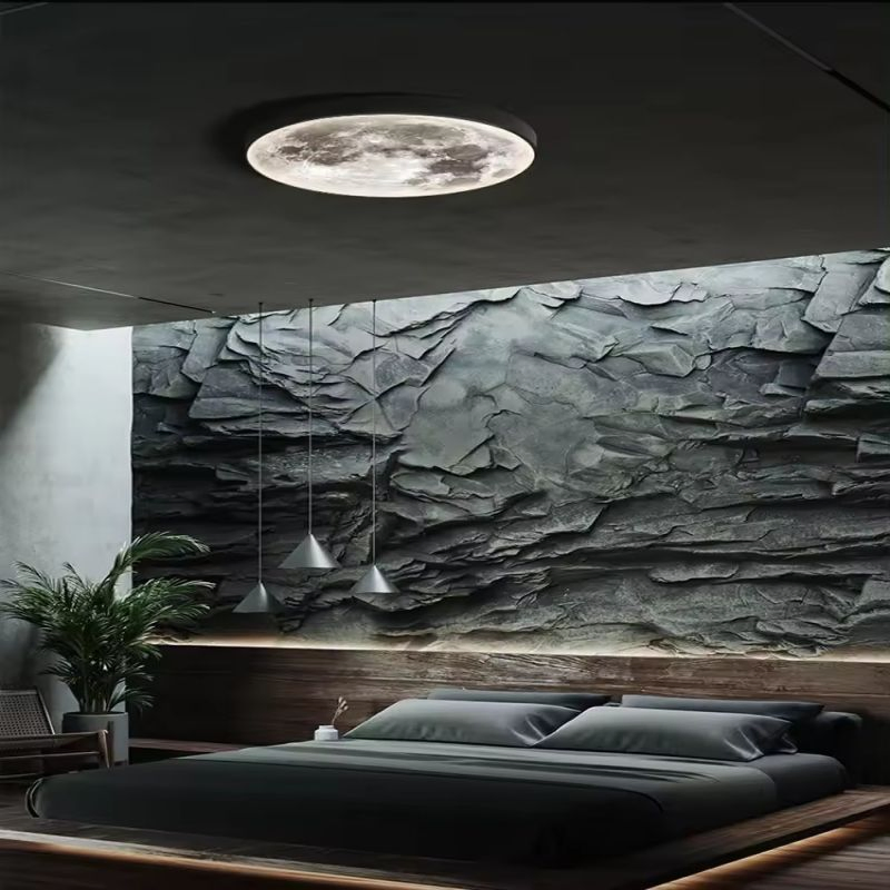 Wall Lamps LED Bedroom Hotel Wall Light Dimmable Round Iron Body Wall Lighting Background