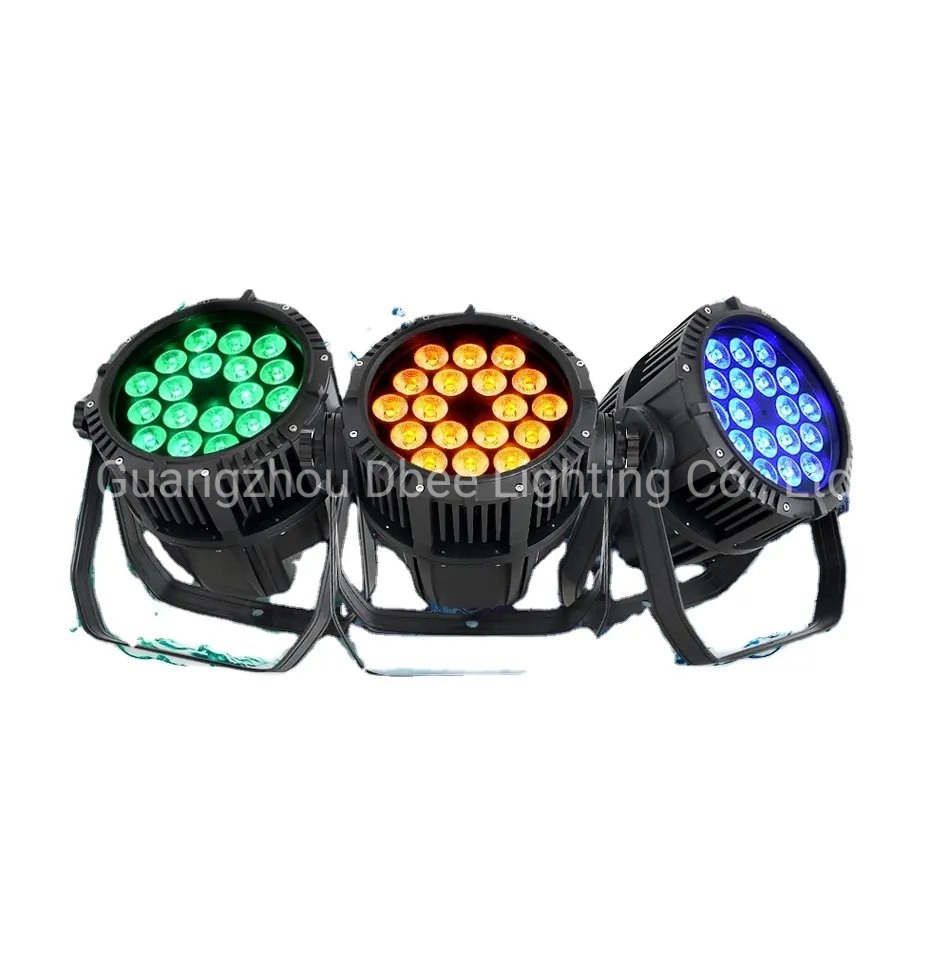 Aluminium Body DMX LED Waterproof Slim Flat PAR Can Lights 18PCS 6 in 1 Party Wedding Club Outdoor DJ PAR Light RGBW 4in1 5in1 6in1 LED PAR Can Stage Lighting