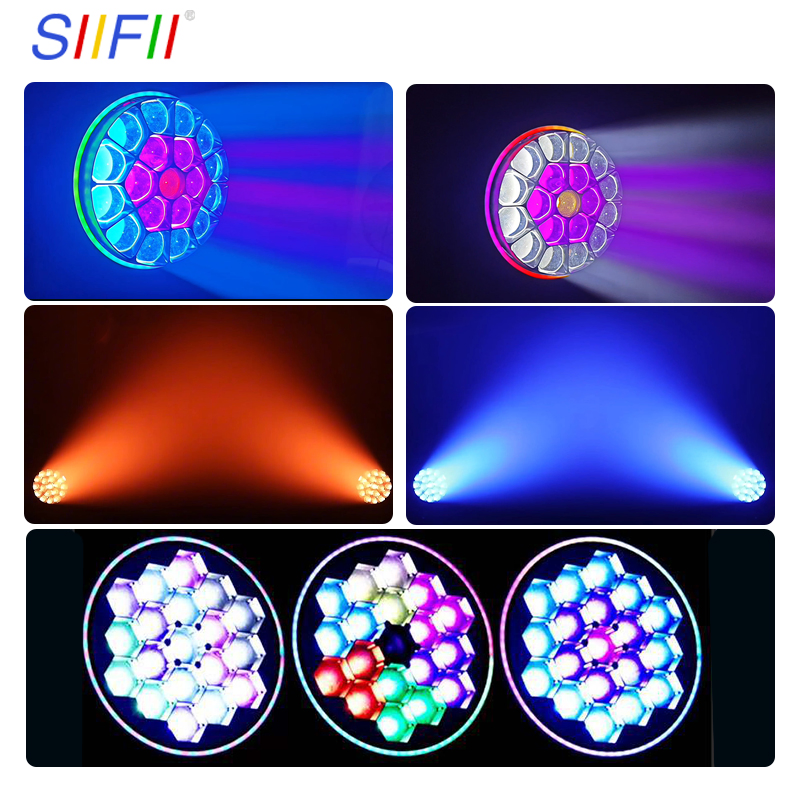 Bee Eye 19*40W RGBW 4in1 LED Wash Moving Head Light with Strip for DJ Party Stage Celebration