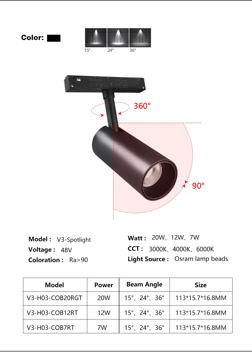 Magnetic Track Light View 5