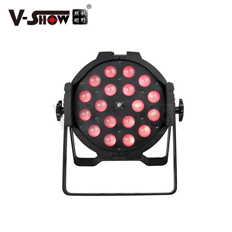 Vshow Pz1806 Stage Light LED PAR Zoom Light 18PCS 18W Rgbwauv 6in1 LED PAR Light for DJ Event