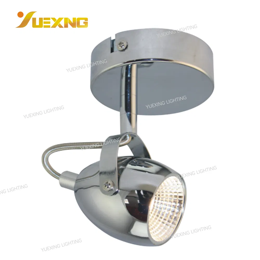 Cheap 5W COB Aluminium Surface Mounted Iron Chrome LED Indoor COB Spot Light Stage Round Spotlight