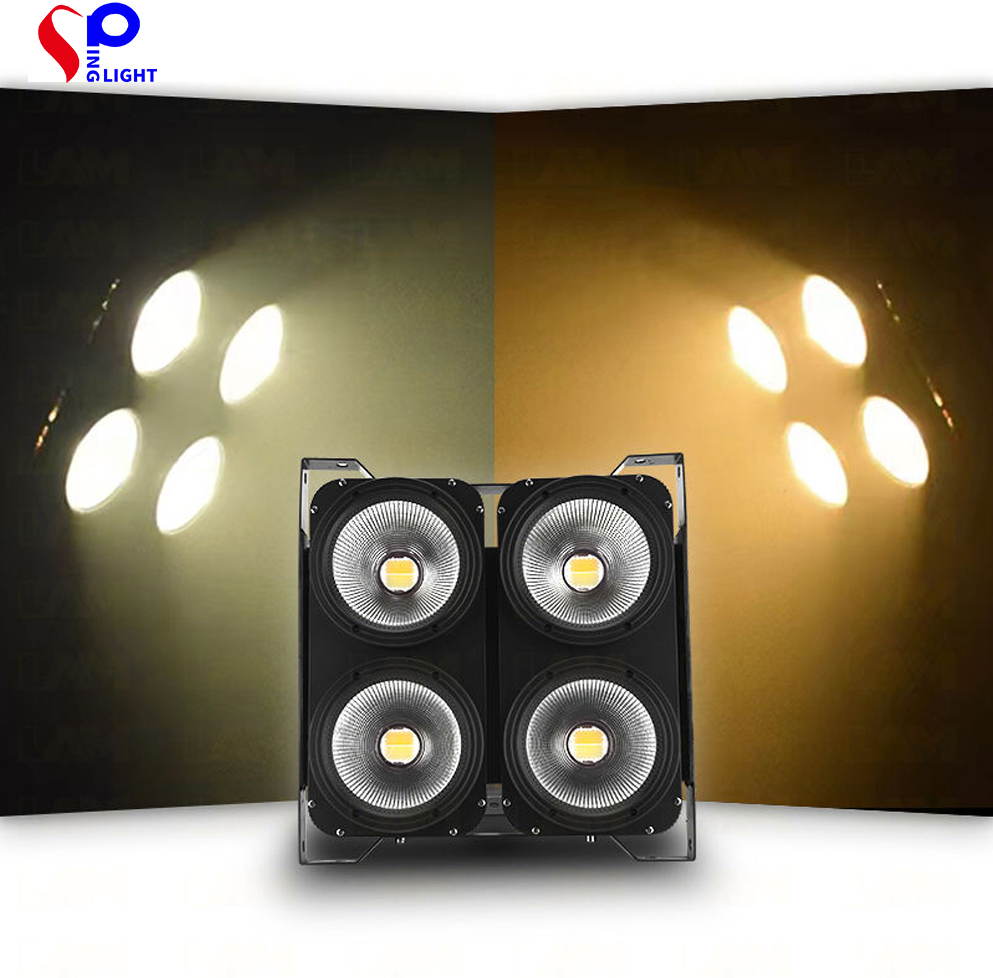 Stage Light 4 Eyes 4*100W DMX512 COB Strobe Blinder Audience LED PAR Light for Stage Lighting