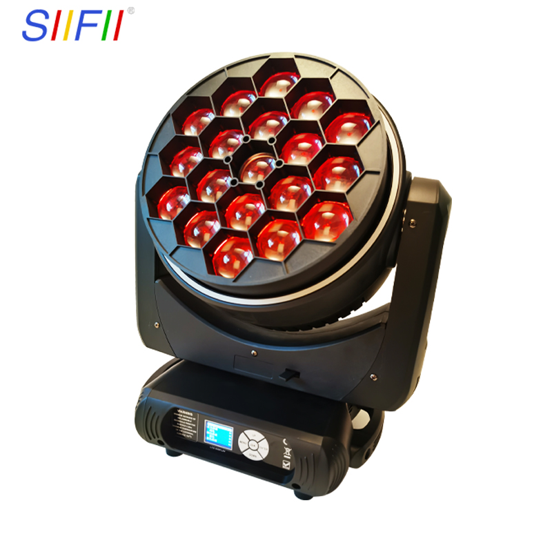 Bee Eye 19*40W RGBW 4in1 LED Wash Moving Head Light with Strip for DJ Party Stage Celebration