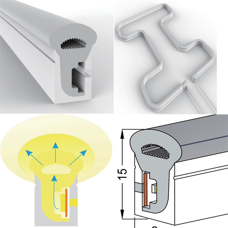Custom IP65 Waterproof RGB Chasing Neon LED Lights 5m Flexible Stage Lighting for Christmas for Madrix Control Lighting