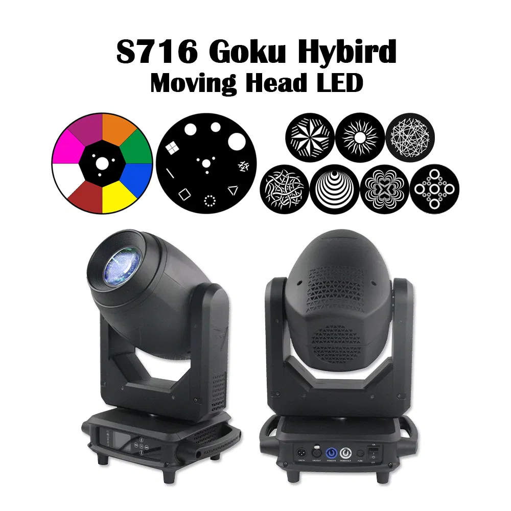 Vshow S716 200W LED Beam/Spot/Wash Moving Head Light Features Channel DMX512 DJ Stage Disco Lighting