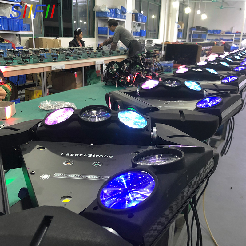 9PCS*10W Nine Heads Spider Beam Flash Light Intelligent KTV Bar Show Lighting