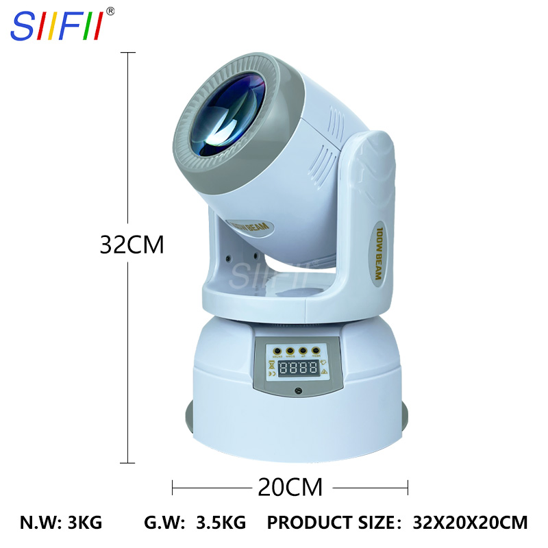 KTV Private Room Intelligent 100W Mini LED Spot Beam Moving Head Stage Bar Rotating Beam Light
