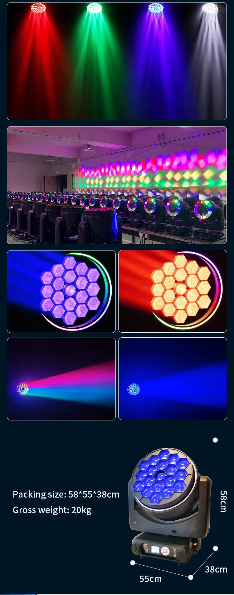 LED Bee Eye Zoom Wash Moving Head