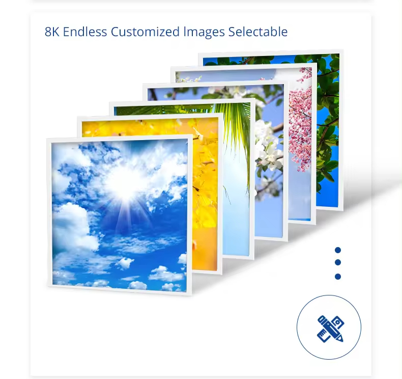 Eco-Friendly Modern Indoor LED Skylight 600X600mm Panel Light Fixture