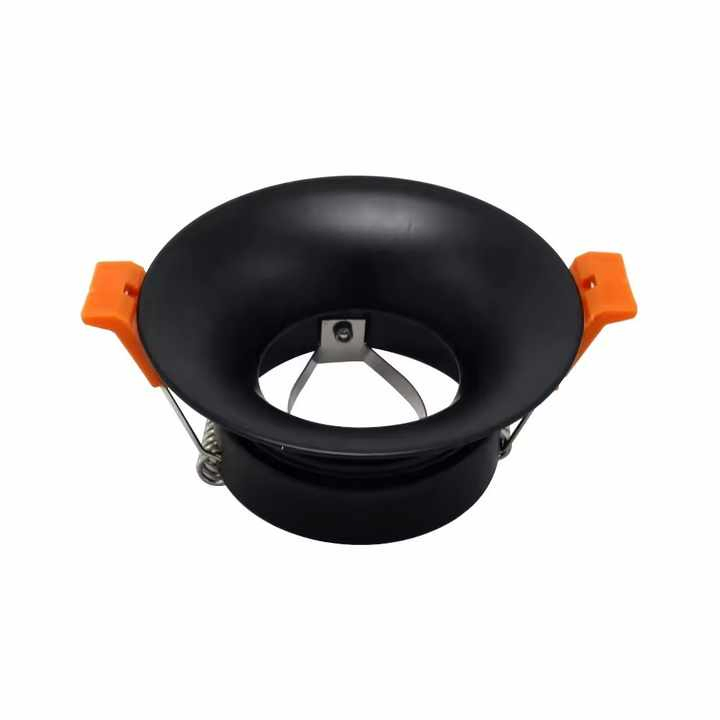 Hot Indoor Black White Round Anti Glare GU10 MR16 Recessed 90mm Iron Downlights Fixture