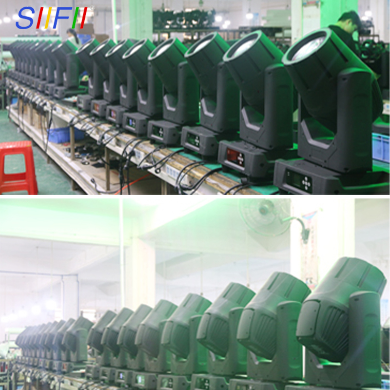 Waterproof 380W Beam Moving Head DJ Stage Light with LED Strip 2PCS with Case