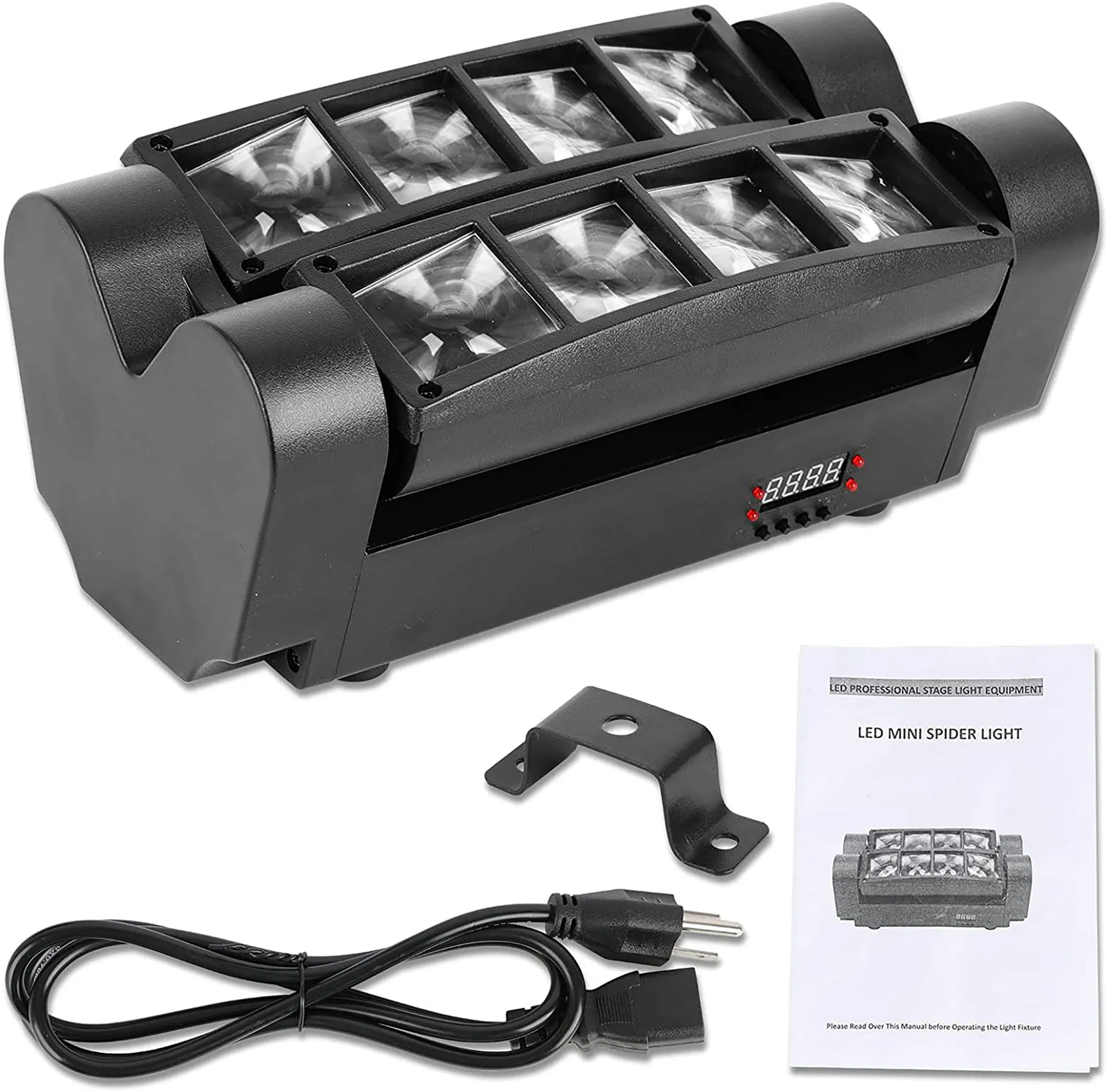 LED Mobile DJ Device 8 Eye Beam Disco Dance Floor Stage Lights