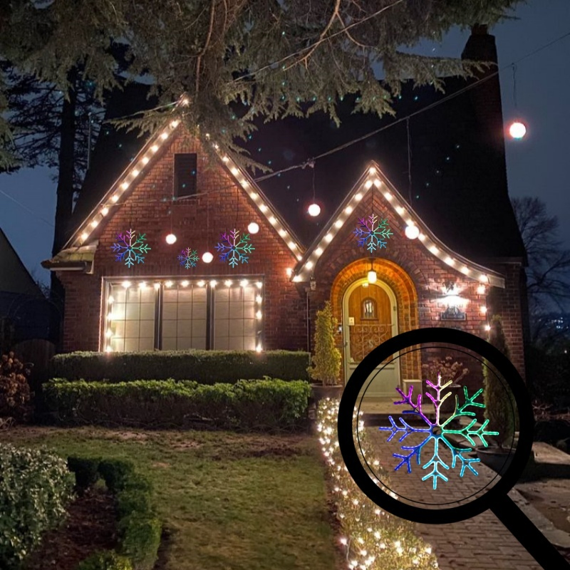 LCL Christmas Customized Outdoor Hanging Decorative Stage DMX RGB Snowflake Strip Light LED