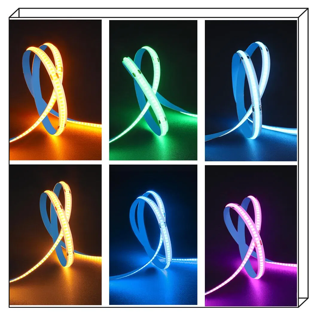 High Density Chips UL Certificate Flexible COB Tape Light for Bedroom Stage Cabinet Blue LED Strip