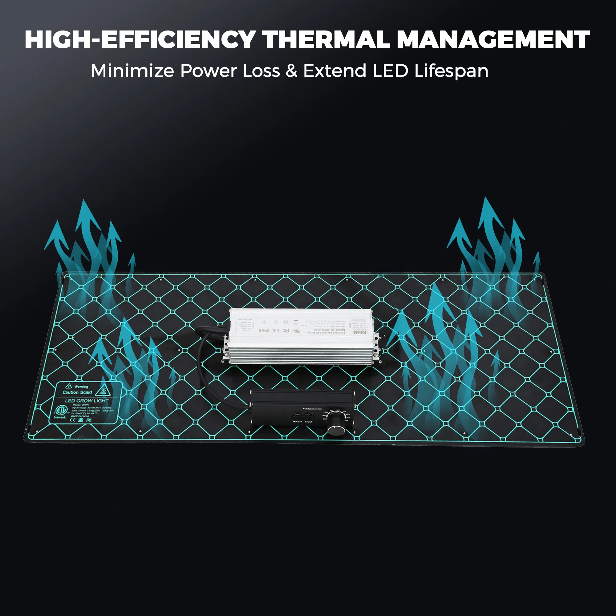 Dimmable LED Grow Light with Daisy Chain Full Spectrum Indoor Farming Lighting