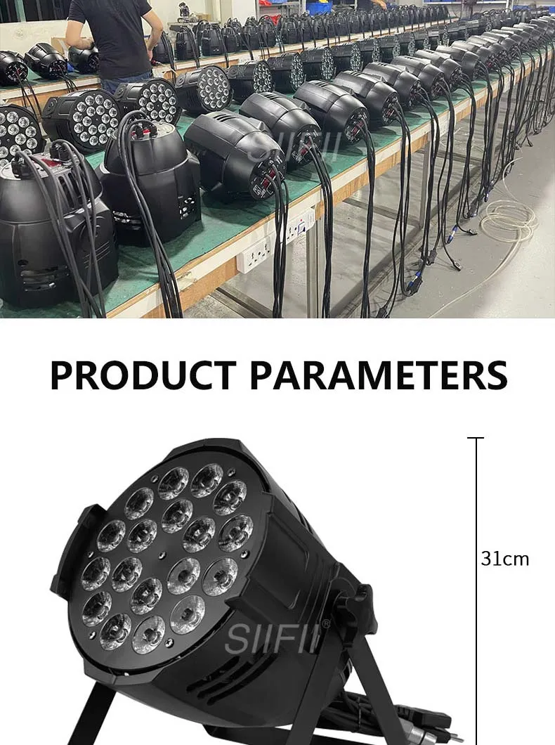 Stage Equipment DMX LED RGB 4 in 1 18*10W/18W PAR Lighting