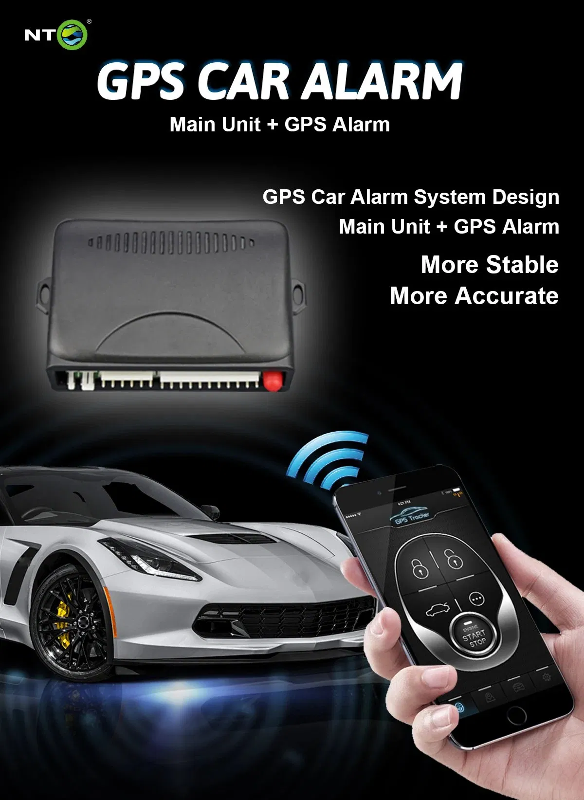 Nto Ntg04 Smart Phone Lock GPS GSM Tracker Alarm System with Historical Track Replay
