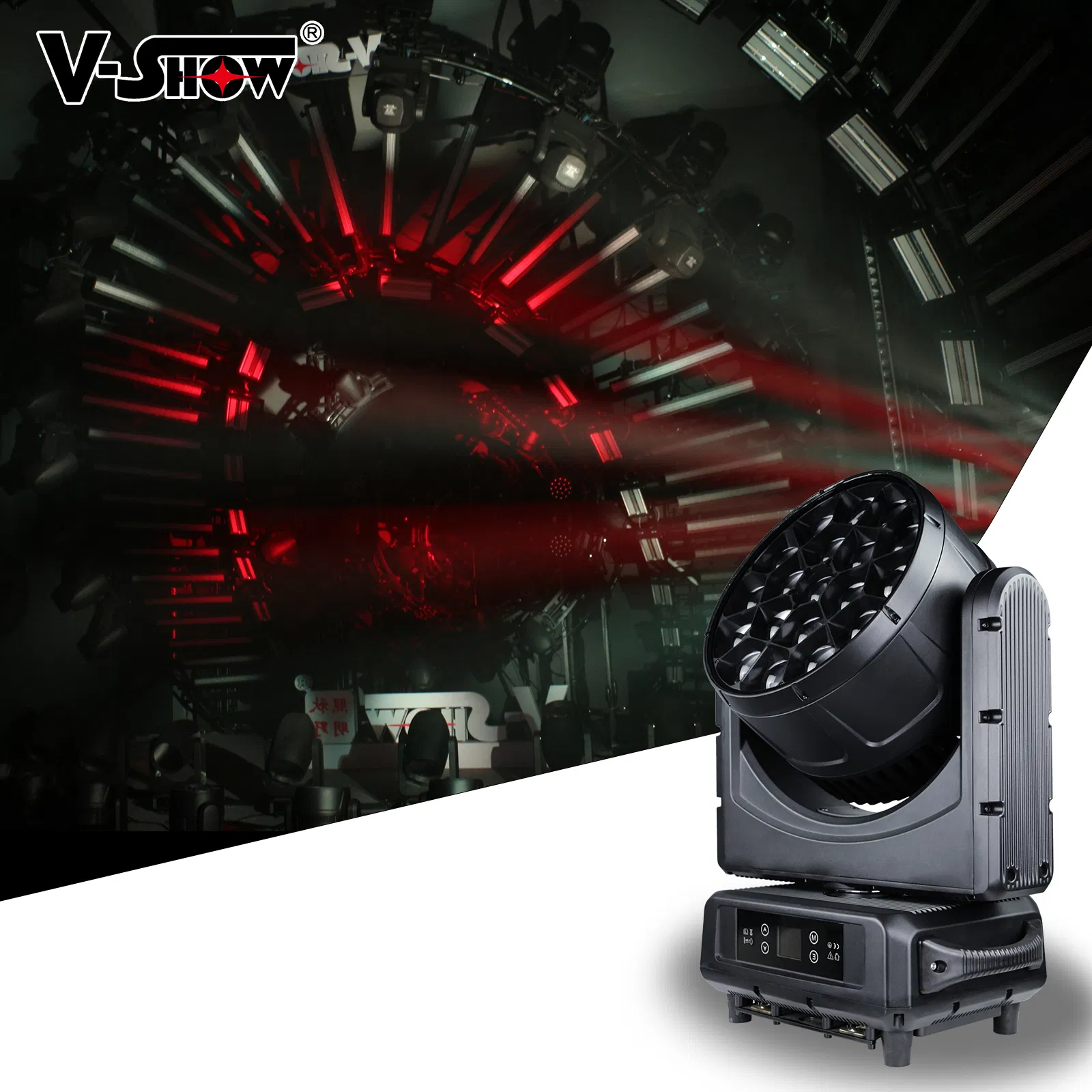 Vshow 19PCS 40W RGBW LED Stage Lighting for Outdoor Applications