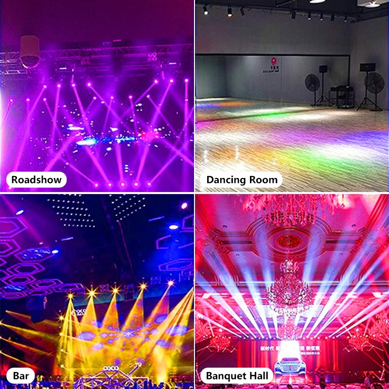 Sound Activated Remote Control DJ Disco Bar Party Stage Lighting RGB DMX512 54 LED PAR Lights