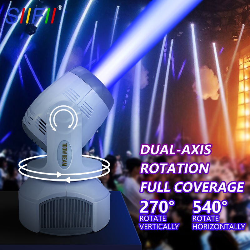 KTV Private Room Intelligent 100W Mini LED Spot Beam Moving Head Stage Bar Rotating Beam Light